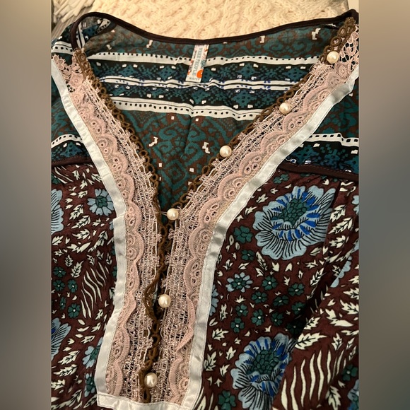 Free People floral tunic / size XS* - Picture 4 of 6